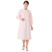 【再検品商品】予防衣 長袖 ピンク LL AKL139-33（わけあり品）