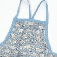 ブロックプリントエプロン ブルー studio CLIP