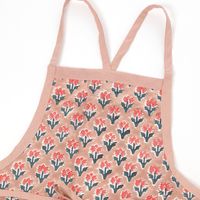 ブロックプリントエプロン ピンク studio CLIP