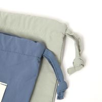 ポーチ LABEL巾着 グリーン studio CLIP