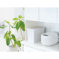 S 密閉米びつ 12kg ホワイト A7514WH 1個 アスベル