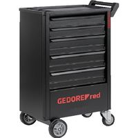 GEDORE デュアルオープンツールトロリ 5段+キャビネット ブラック 3301675 1台 680-0956（直送品）
