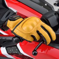 デイトナ HBG-130 パンチングメッシュプロテクターカウレザーグローブ イエロー M 18920 1双（直送品）