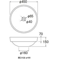 SANEI 洗面器 HW1050-D 1個（直送品）