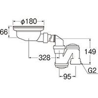 SANEI 流し台薄型トラップ H6562S 1個（直送品）