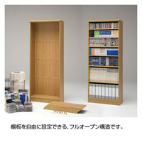 大洋 Shelfit カラーラック 扉付き 右開き 幅300×奥行460×高さ1780mm NC1830D(BR)＋NトビラR 1台（直送品）