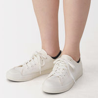 無印良品 レディース 婦人 足なり直角 パイル編みスニーカーイン ２３～２５ｃｍ 黒 良品計画