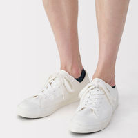 無印良品 メンズ 紳士 足なり直角 スニーカーイン 無地 ２５～２７ｃｍ ネイビー 良品計画