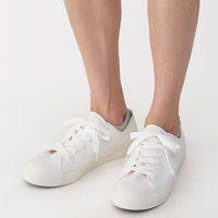 無印良品 メンズ 紳士 足なり直角 パイル編み スニーカーイン 無地 杢色 ２５～２７ｃｍ グレー 良品計画