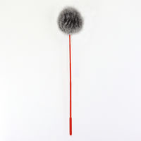 ねこがくれ スティック 猫じゃらし ふわふわボール 1個 ペットプロ 猫用 おもちゃ