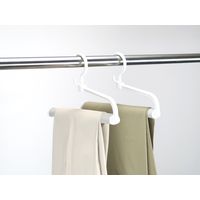 スラックスハンガーEX1段 スノーホワイト SLEX-01C-2P（SW） 1パック(2個入)  サワフジ