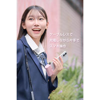 モバイルバッテリー 5000mAh 直挿し USB-C端子一体型 ピンク DE-C57L-5000PN エレコム 1個（直送品）