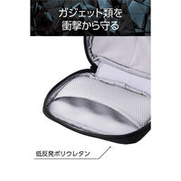 ガジェットポーチ バッグインバッグ 小型 軽量 撥水 小物収納 衝撃吸収 ブラック ZSB-GP01PMBK エレコム 1個（直送品）