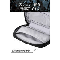 ガジェットポーチ バッグインバッグ 軽量 撥水 小物収納 衝撃吸収 スリム設計 ブラック ZSB-GP01PSBK エレコム 1個（直送品）