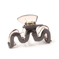 ヘアクリップ　ウェーブバイカラーバンスクリップ ブラウン 1セット（1個×2） LAKOLE/ラコレ