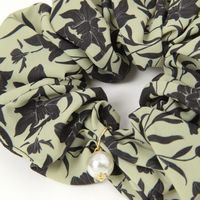 ボタニカル柄シュシュ グリーン 1セット（1個×2） LAKOLE/ラコレ