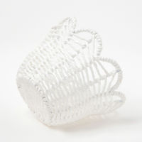 FLOWERバスケット(S) ホワイト LAKOLE/ラコレ