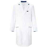 フォーク メンズシングルコート ホワイト M 1539SP-1 1枚　白衣　ドクターコート（わけあり品）