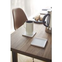 立体コースター タワー（tower）角型 ホワイト 2536 1個 シリコンコースター ソーサー スタッキング可能 山崎実業