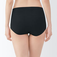 無印良品 レディース 婦人 どこにも縫い目がないサニタリーショーツ 婦人Ｍ 黒 良品計画