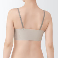 無印良品 レディース 婦人 肌あたりがやさしいリブブラジャー 婦人Ｌ サンドベージュ 良品計画