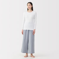 無印良品 レディース 婦人 フライス編みクルーネック長袖Ｔシャツ 婦人Ｍ 白 良品計画