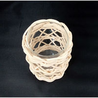 アビテ 花瓶 ラタンガラスベース Sサイズ ガラス ホワイト 411398 1個（直送品）