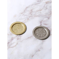 東京かんかん コースター 9cm S 真鍮 シルバー 417980 1個（直送品）