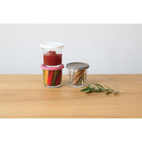 ワールド・クリエイト 保存容器 310ml 抗菌シリコーンリッドジャー グレー 424540 1個（直送品）