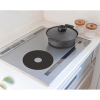 ワールド・クリエイト IHマット IHシリコーンマット 直径21.5cm ブラック 451068 1個（直送品）