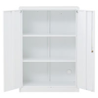 マルチワーク スチール収納 両開き3段 下置き 幅800×奥行400×高さ1130mm 1台 オリジナル