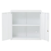 マルチワーク スチール収納 両開き2段 上置き 幅800×奥行400×高さ750mm 1台 オリジナル