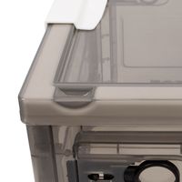 【収納ボックス】 ユメミグサ 扉付き 折りたたみコンテナ グリーン(緑)M HX-777M 1個