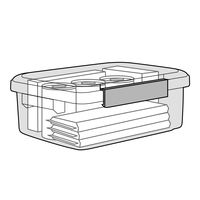 食品保存容器 キッチンボックス 5.6L 1セット（1個×5）アスベル