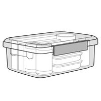 食品保存容器 キッチンボックス 12.4L 1セット（1個×5）アスベル