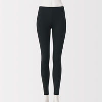 無印良品 レディース 婦人 ストレッチ天竺編み レギンス 十分丈 婦人Ｌ 黒 良品計画