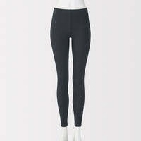 無印良品 レディース 婦人 ストレッチリブ編み レギンス 十分丈 婦人Ｌ ダークグレー 良品計画