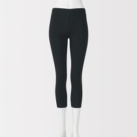 無印良品 レディース 婦人 ストレッチ天竺編み レギンス 七分丈 婦人Ｌ 黒 良品計画