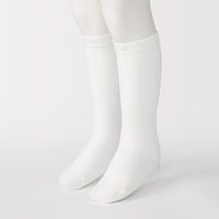 無印良品 キッズ 足なり直角 ハイソックス（３足組） １５～１９ｃｍ オフ白 良品計画