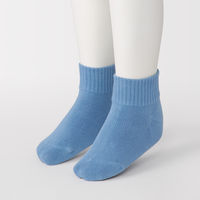 無印良品 キッズ 足なり直角 ショート丈靴下（３足組） １９～２３ｃｍ ブルー・ネイビー・グレー 良品計画