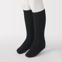 無印良品 キッズ 足なり直角 ハイソックス（３足組） １５～１９ｃｍ 黒 良品計画
