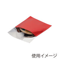【アルミ蒸着袋】シモジマ HEIKO アルミ蒸着袋(テープ付き) Ｔ 6.5-6.5 赤 1セット（1袋(100枚入)×10） 006794730