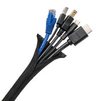 WrapーIt ラップイット ケーブル・コード収納用スリーブ MeshBlack 3m×10mm 400ーSMー10X50BL 1セット（直送品）