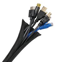 WrapーIt ラップイット ケーブル・コード収納用スリーブ MeshBlack 3m×12mm 400ーSMー10X75BL 1セット（直送品）