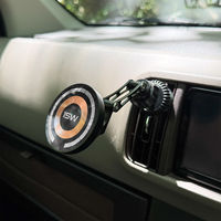 MagSafe対応 車載ワイヤレス充電器 エアコン吹き出し口用 ロングアーム ブラック  MagSafe非対応機種・ケースも使える（直送品）