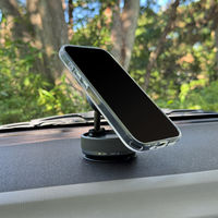 MagSafe対応 車載ホルダー ダッシュボード用 真空吸着固定 Aタイプ ブラック MagSafe非対応機種・ケースも使える（直送品）