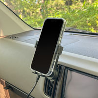 車載ホルダー エアコン吹き出し口用 ブラック  片手でラクラク操作 クリップ固定（直送品）