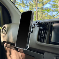 MagSafe対応 車載ホルダー エアコン吹出口用 ロングアーム Aタイプ ブラック  MagSafe非対応機種・ケースも使える（直送品）