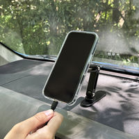 MagSafe対応 車載ホルダー ダッシュボード用 粘着固定 ロングアーム Bタイプ ブラック  MagSafe非対応機種・ケースも使える（直送品）