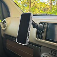 MagSafe対応 車載ホルダー エアコン吹き出し口用 ロングアーム Bタイプ ブラック  MagSafe非対応機種・ケースも使える（直送品）